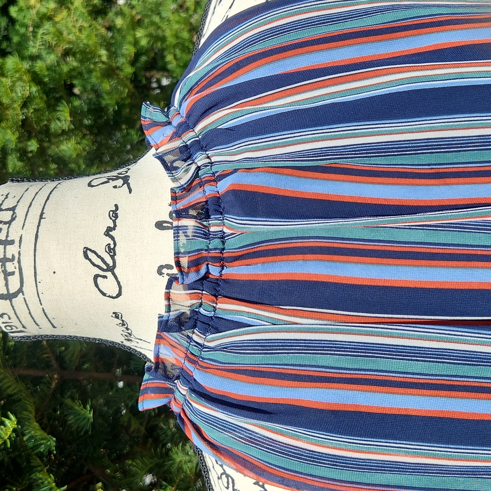 Max Studio Vertical Striped Multicolor Sleeveless… - image 5